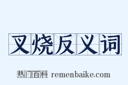 叉烧反义词是什么意思的图片